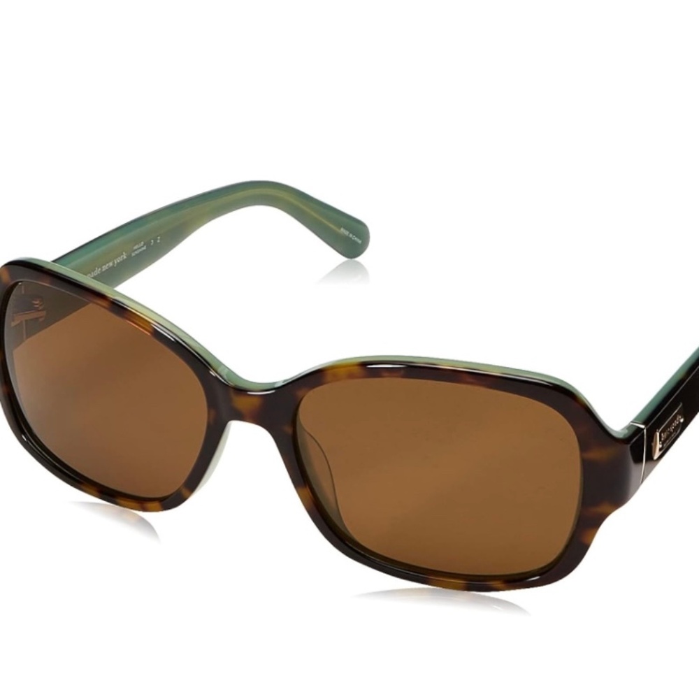 Kate Spade New York women’s polarized sunglasses. Tortoise shell/mint green